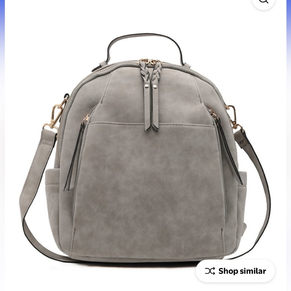 NYC Women's Handbag Addi Backpack Light Grey